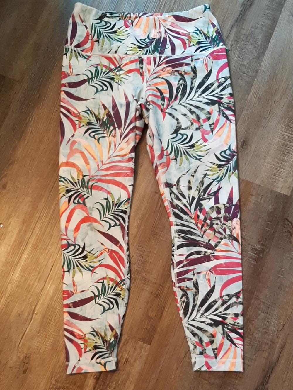 Playground Active Yoga Tropical Print Leggings - Multicolor Large, New